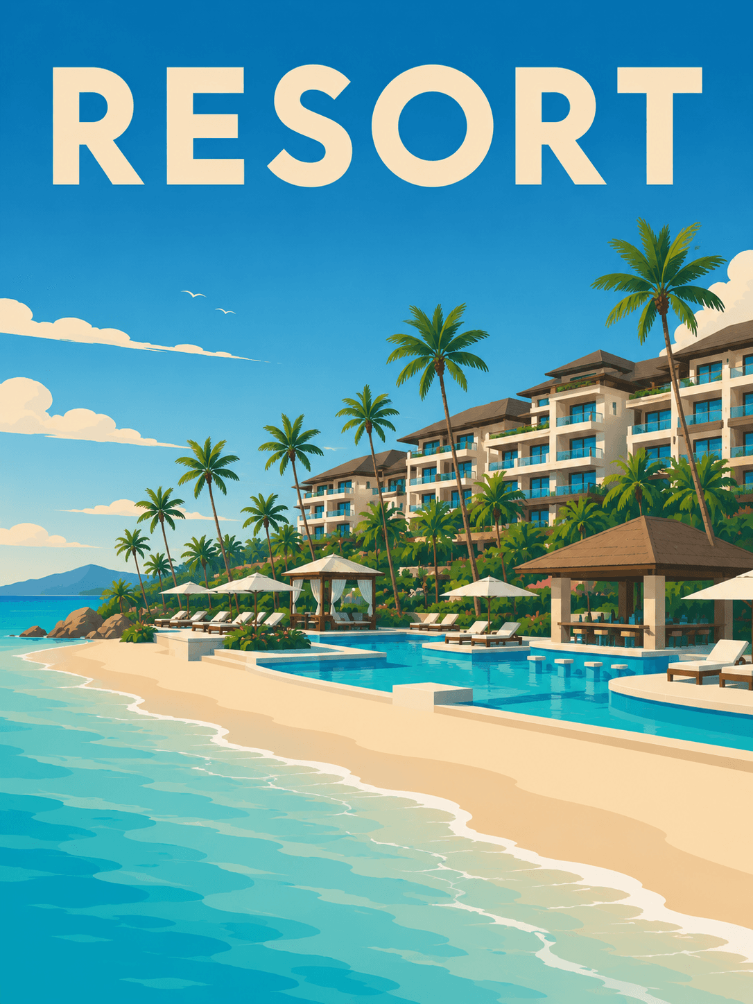 Resort destination wedding style